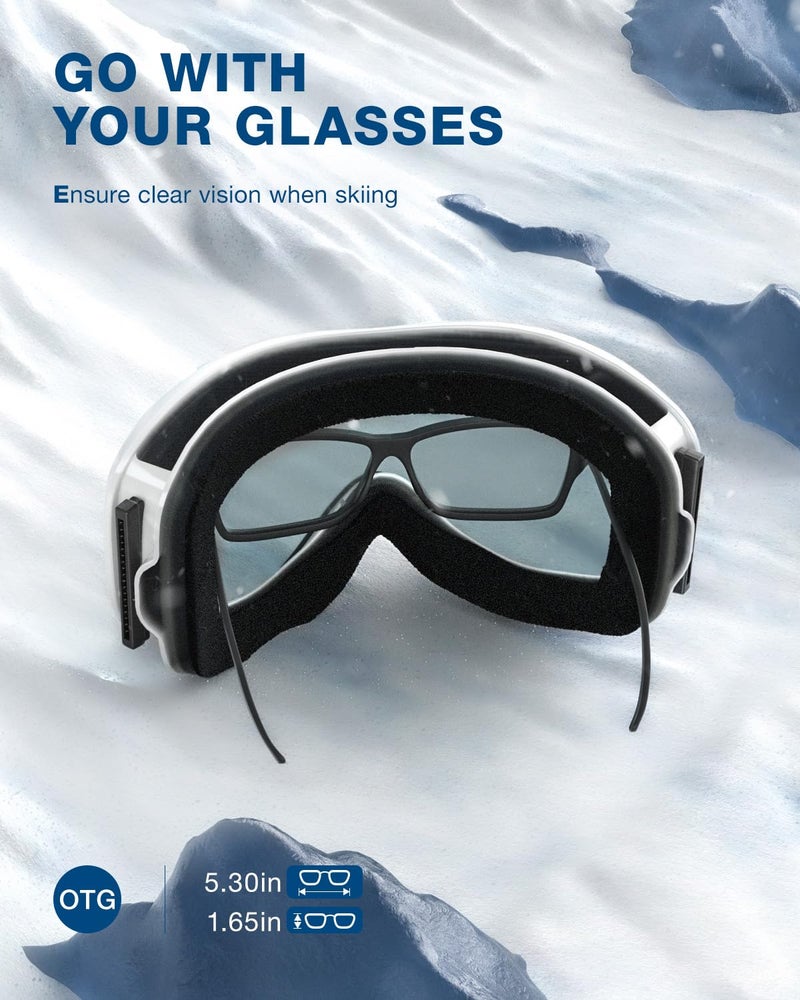 ZIONOR Lagopus Ski Snowboard Goggles UV Protection Anti fog Snow Goggles for Men Women Adult Youth - Image 3